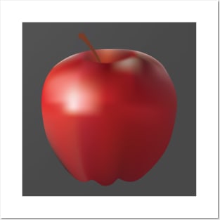 Realistic apple design illustration Posters and Art